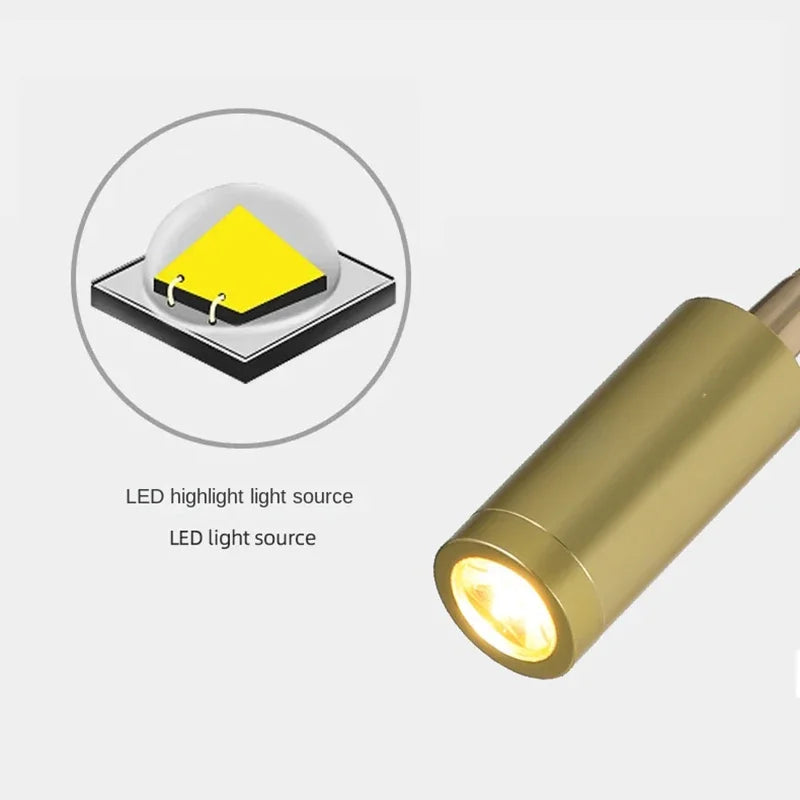 BowLift LED Wall Lamp: Modern, Flexible Lighting Ideal for Reading in Bed