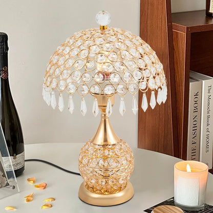 BowLift Modern Crystal Luxury Nightstand Lamp – Elegant Decorative Bedside Light