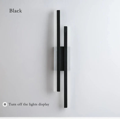 BowLift Modern LED Wall Lamp – Black & Gold Acrylic Accent Light for Elegant Room Décor
