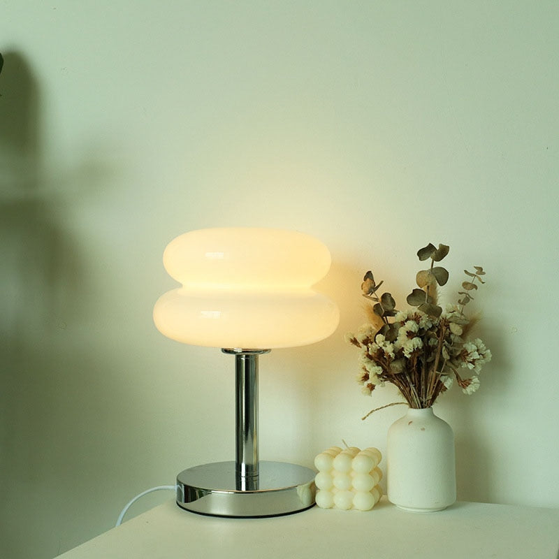 BowLift Macaron Glass Lamp: Retro-Modern Dimmable Lighting