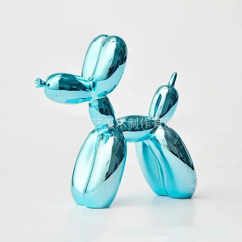 LZINA™ | Nordic Balloon Dog Sculpture Resin Animal Ornament Art Sculptures and Figures Craft Home Decoration Room Desktop Accessories