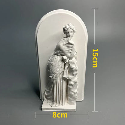 LZINA™ | Nordic INS Style Character Plaster Statue DIY Painted Sketch Photography Props Table Decorations Home Art Plaster Decoration