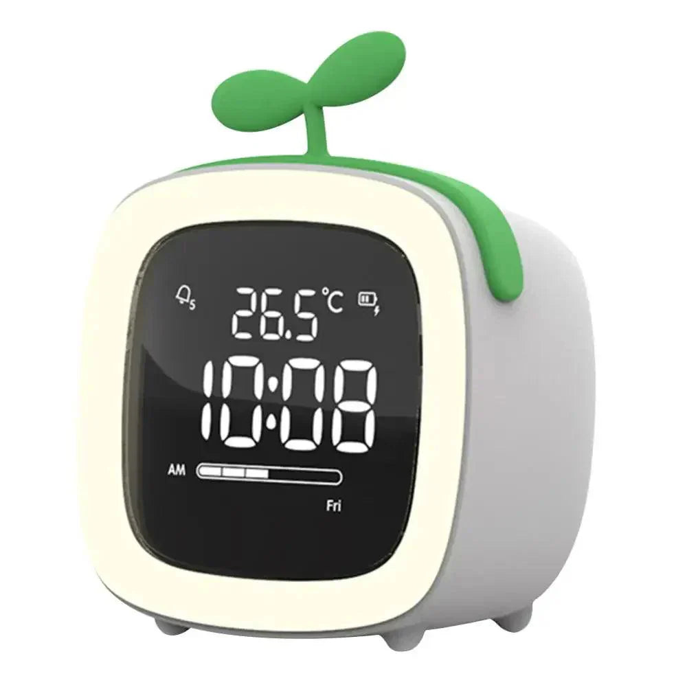 LZINA™ | Cartoon Bunny LED Alarm Clock with Night Light – Rechargeable, Cute Digital Display for Kids & Bedrooms