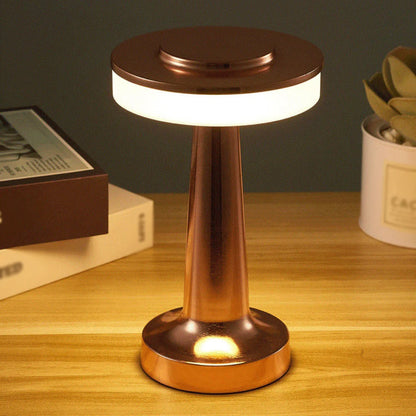 BowLift Retro LED Table Lamp – USB Rechargeable, Infinitely Dimmable Night Light for Bedroom, Bar & Camping, Ambient Lighting