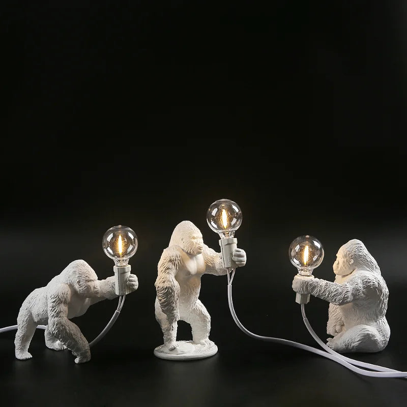 BowLift Angry Gorilla Table Lamp - Bold, Playful Night Light for Your Desk