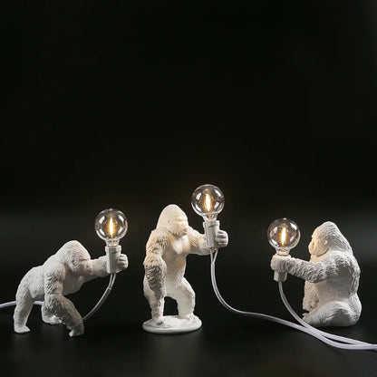 BowLift Angry Gorilla Table Lamp - Bold, Playful Night Light for Your Desk