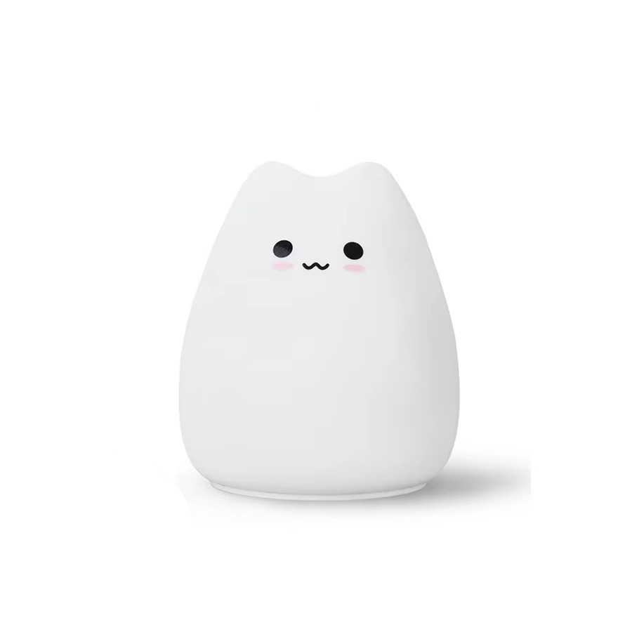 LZINA™ | Charming Cat Silicone Night Light with 7-Color Touch Sensor