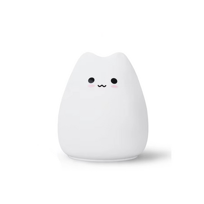 LZINA™ | Charming Cat Silicone Night Light with 7-Color Touch Sensor