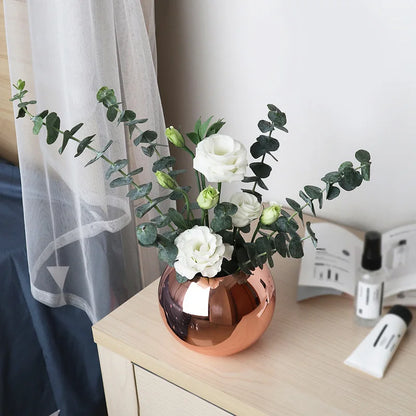 LZINA™ | Stainless Steel Vase in Nordic Style Desktop Flower Pot BeFlower Pots Gold Black Rose Gold Classic Home Decoration