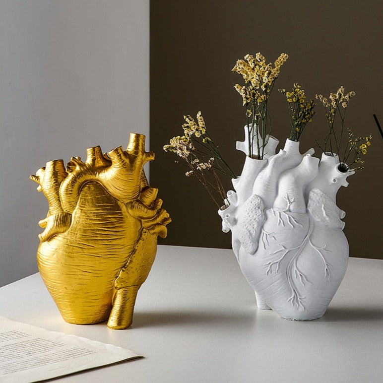 LZINA™ | Heart Dry Plants Artificial Vase