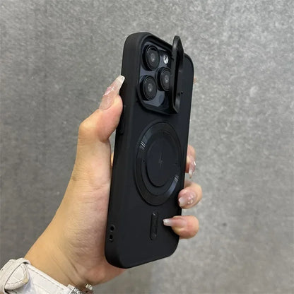 LZINA™ | Magnetic Soft Wrist Bracket Lens Cover iPhone Case