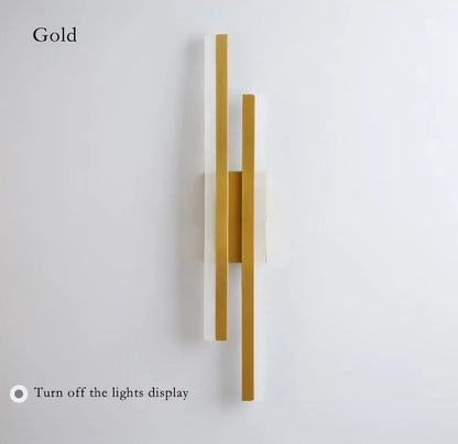 BowLift Modern LED Wall Lamp – Black & Gold Acrylic Accent Light for Elegant Room Décor