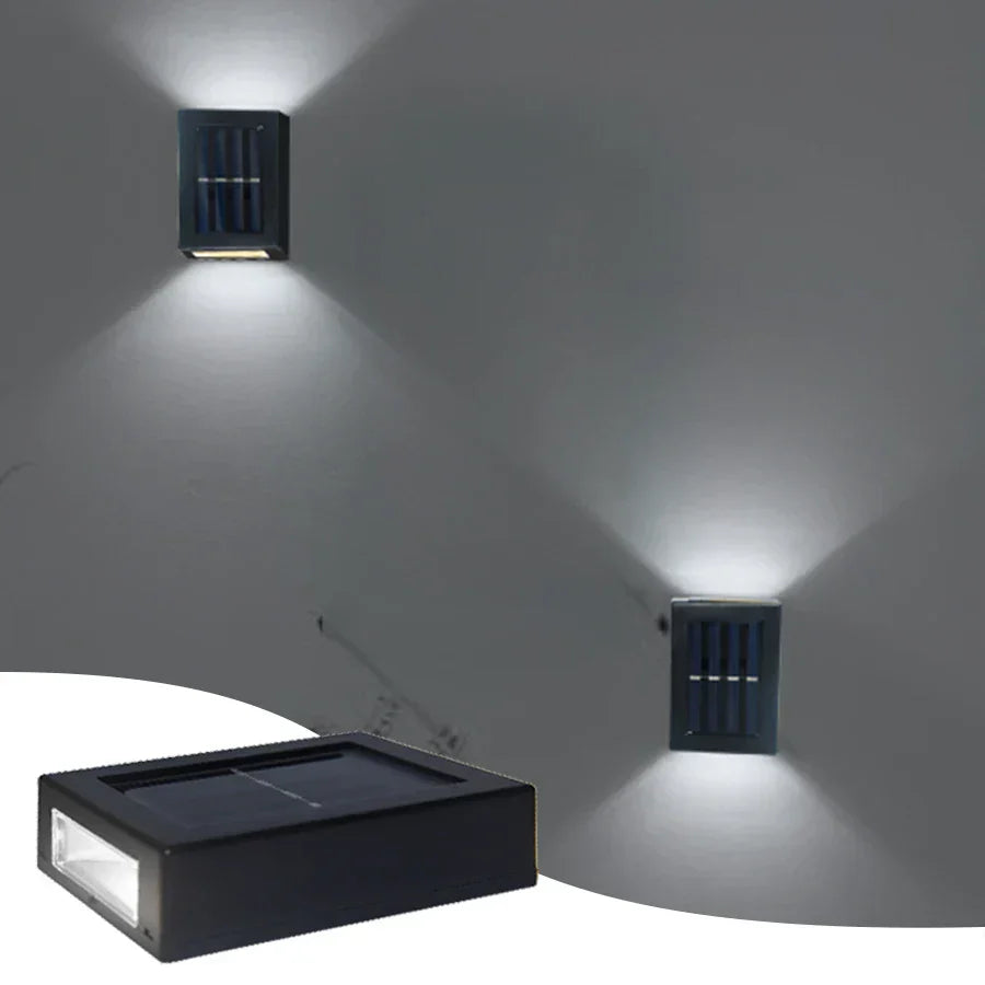 LZINA™ | Waterproof LED Solar Wall Lamp: Up and Down Lighting for Balcony, Garden, Street and Landscape