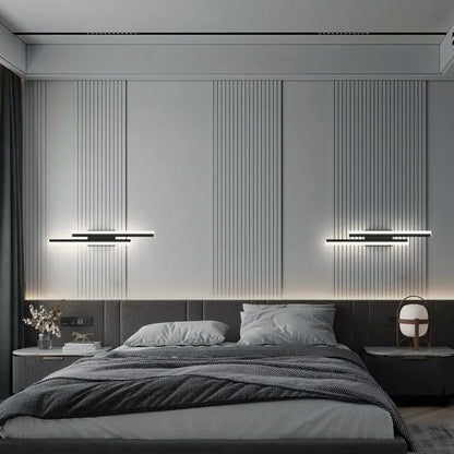BowLift Modern LED Wall Lamp – Black & Gold Acrylic Accent Light for Elegant Room Décor