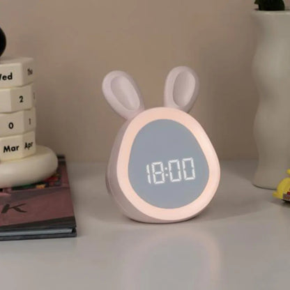 LZINA™ | WakkerKonijn – Kids alarm clock with LED night light and playful rabbit design
