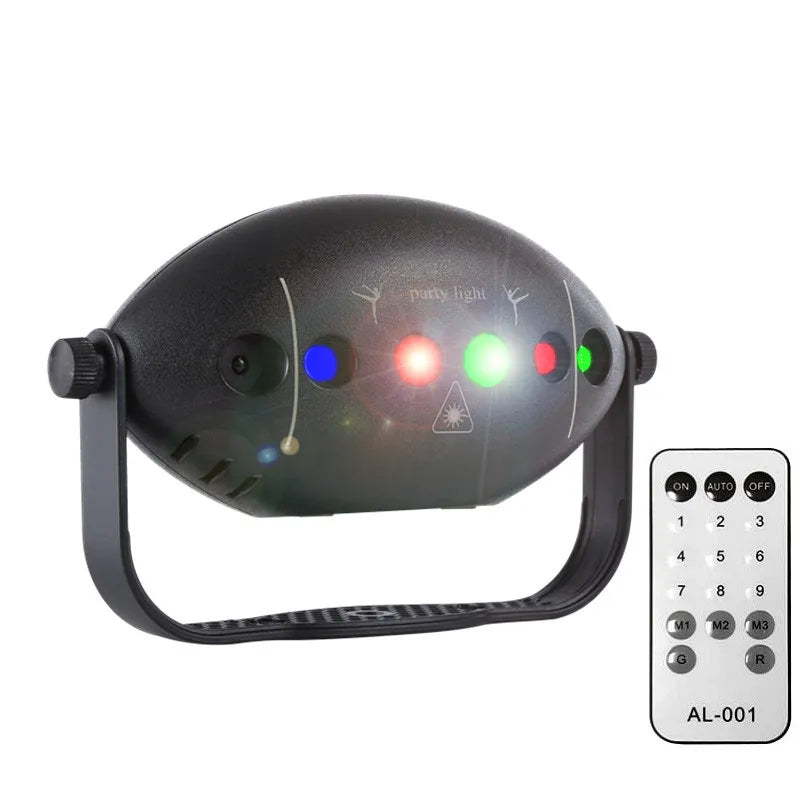 BowLift RGB Disco Lights – Stage DJ Laser Projector with Strobe for Club, Home & Holiday Party Decor