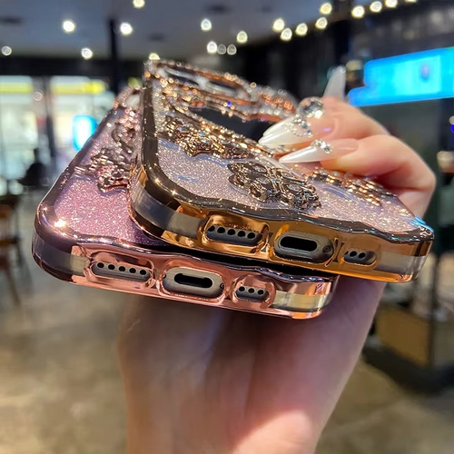 BowLift | Butterfly Glitter Diamond Mirror Case for iPhone