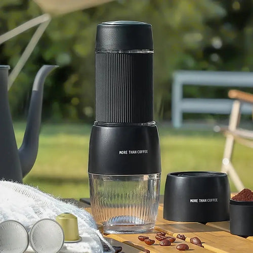 LZINA™ | Portable Coffee Machine 18 Bar, Hand Pressure Operation, ZZUOM CM101, Compact Extraction for Outdoor Camping Travel Use