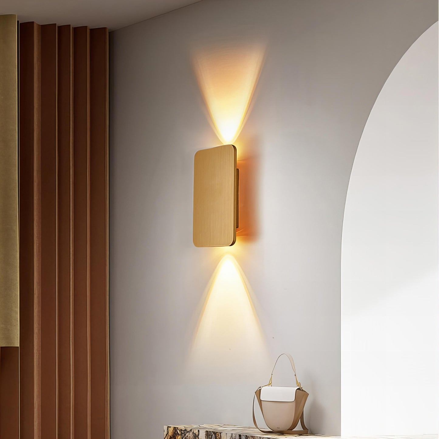 BowLift Koda Rectangular Up and Down Wall Light — Warm White