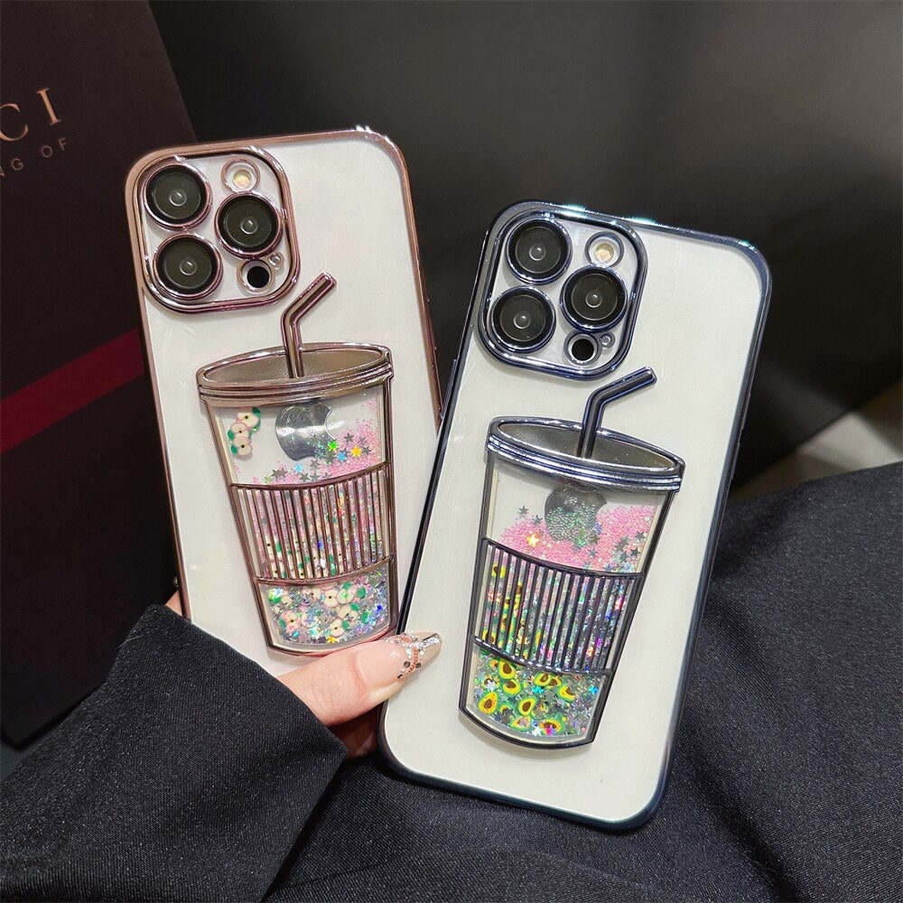 BowLift | Glitter Star Drink Cup iPhone Case