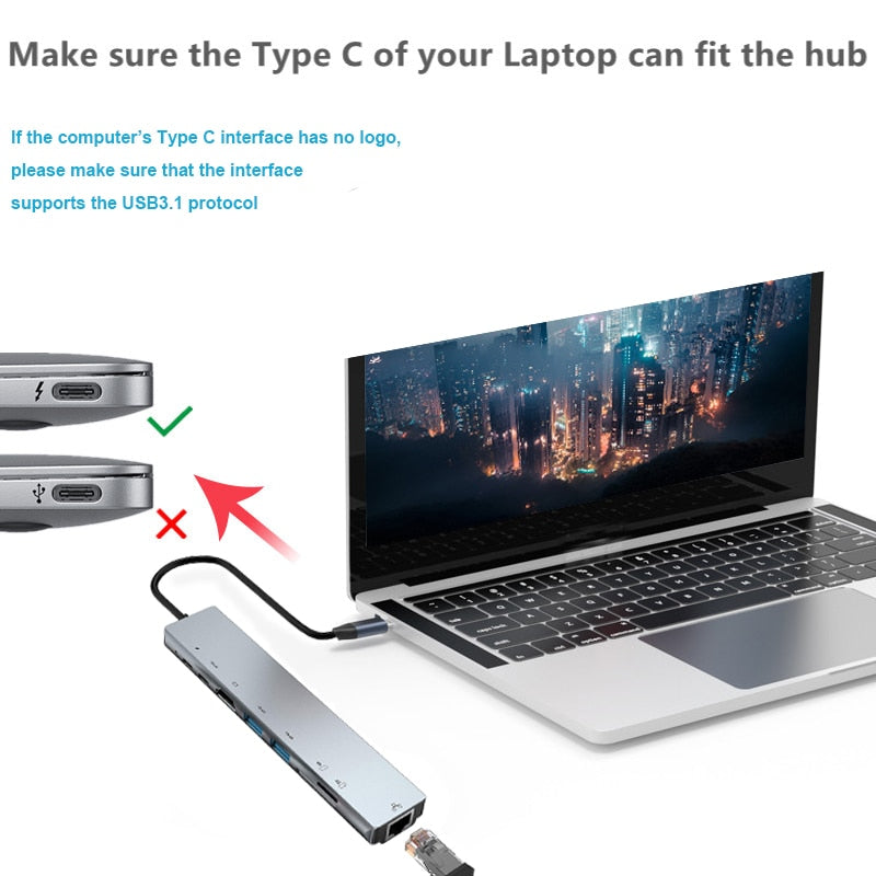 BowLift | Thunderbolt 3 USB-C Hub with HDMI, PD, SD/TF for MacBook Air M1 and iPad Pro