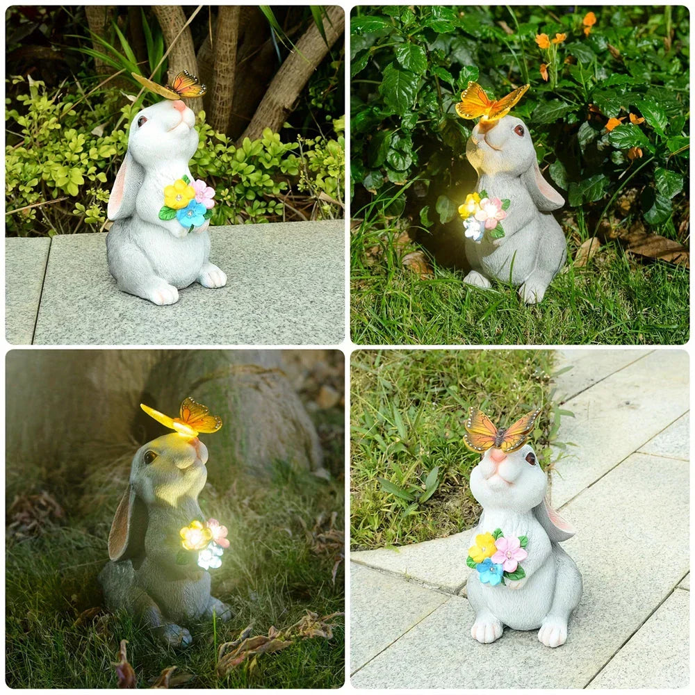 LZINA™ | Butterfly and Flower Hare Garden Light