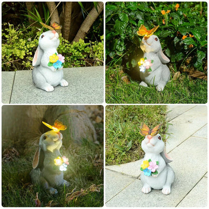 LZINA™ | Butterfly and Flower Hare Garden Light