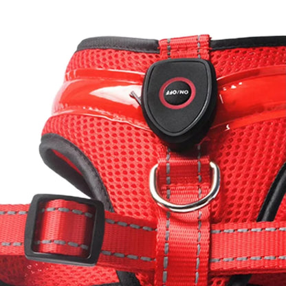LED Dog Harness USB rechargeable & adjustable Bowlift