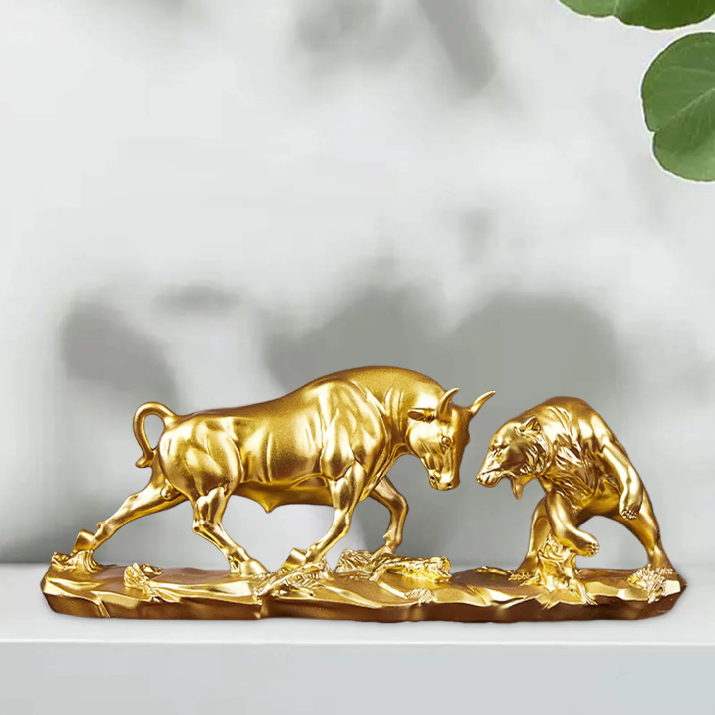 BowLift | Feng Shui Bear and Bull Statue, Bull Figure, Collection Cow Sculptures Animal