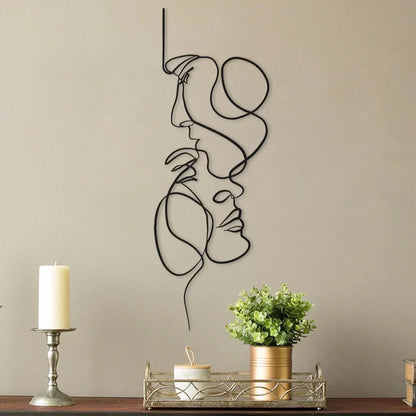 LZINA™ | Black Metal Wall Art | Abstract Wall Sculpture