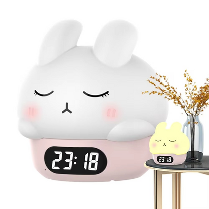 LZINA™ | Bunny Digital Alarm Clock with Sleep Trainer and Night Light