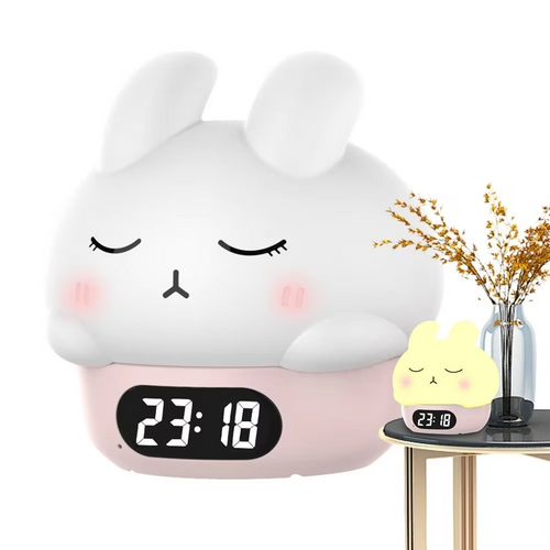 LZINA™ | Bunny Digital Alarm Clock with Sleep Trainer and Night Light