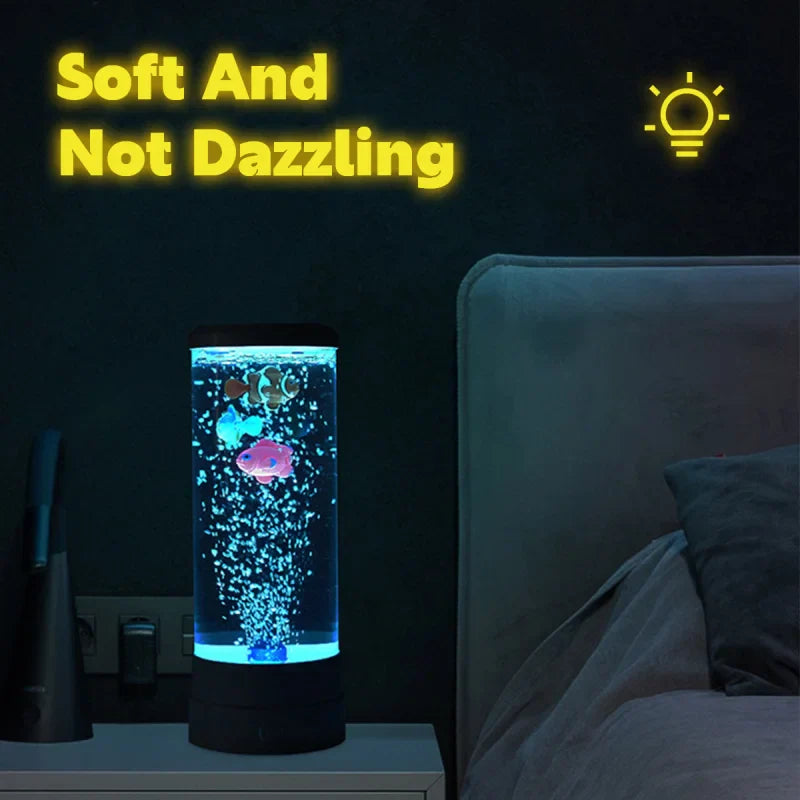 BowLift Simulated LED Colorful Bubble Fish Light for Aquarium Tank - USB Night Light for Home, Desk, Bedroom & Living Room