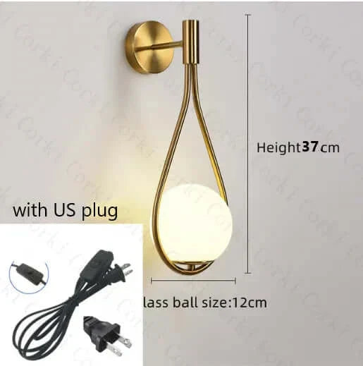 BowLift Drop Luxury Glass Ball Wall Sconce