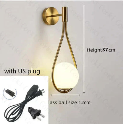 BowLift Drop Luxury Glass Ball Wall Sconce