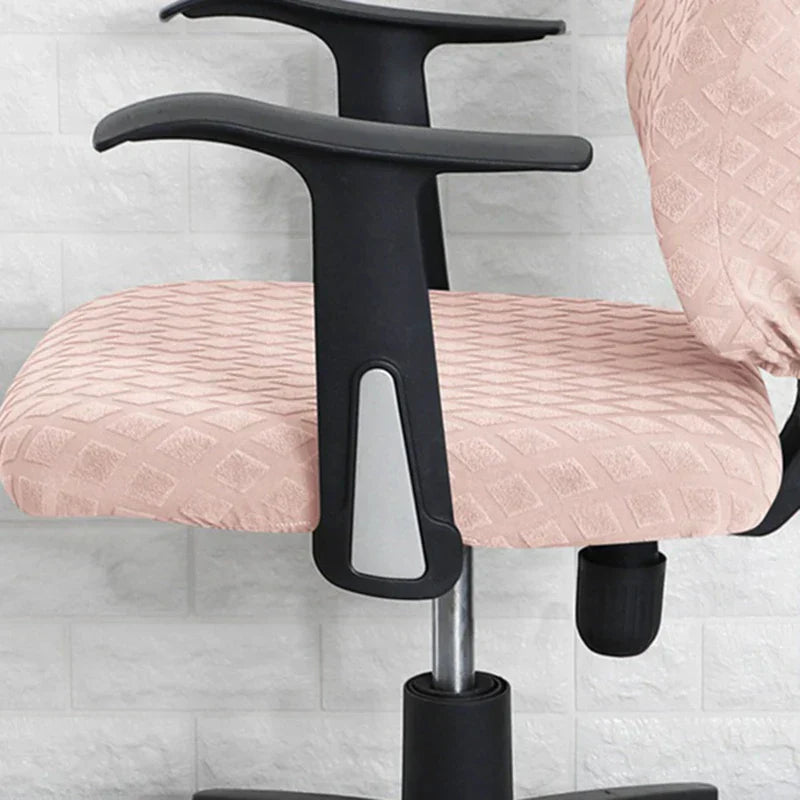 BowLift | Spandex elastic office chair cover Jacquard seat covers pineapple mesh fleece protective cover elastic computer seat protector