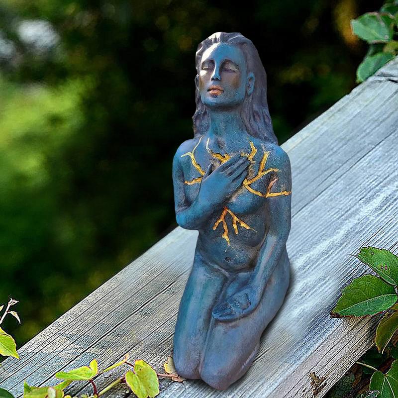 LZINA™ | Healing Goddess Sculpture: Resin abstract