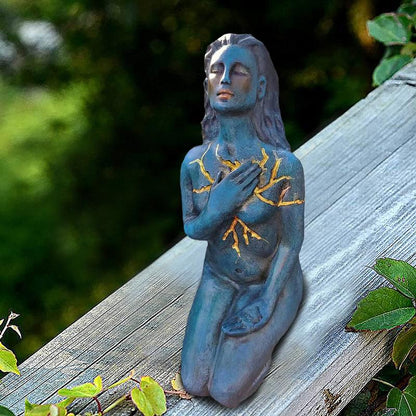 LZINA™ | Healing Goddess Sculpture: Resin abstract