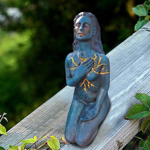 LZINA™ | Healing Goddess Sculpture: Resin abstract