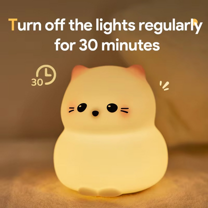 LZINA™ | Rechargeable Silicone Cat Night Light - Soft Touch Mood Lamp