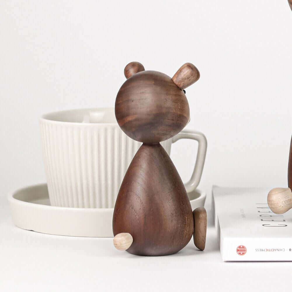 LZINA™ | Danish Wood Brown Bear Family Ornaments
