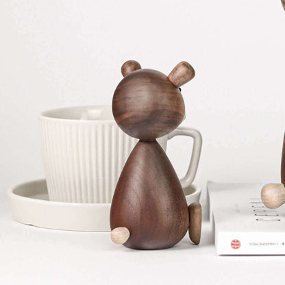 LZINA™ | Danish Wood Brown Bear Family Ornaments