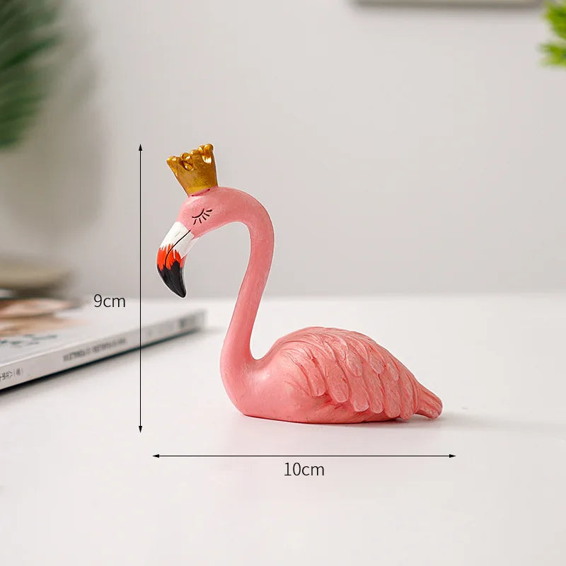 LZINA™ | Nordic Flamingo Figurine Figure Statue Sculpture Living Room Office Wedding Party Ornaments Home Decor Decoration Accessories
