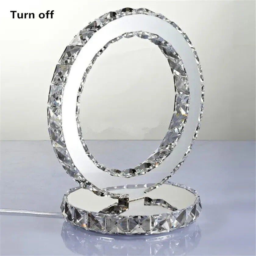 BowLift AmbientShine: Modern Crystal Table Lamp