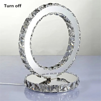 BowLift AmbientShine: Modern Crystal Table Lamp