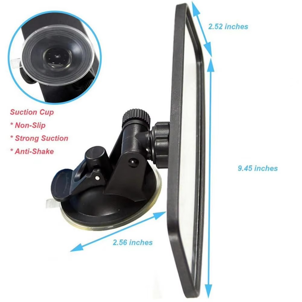 BowLift | Universal High-Clarity Learner’s Rearview Mirror with Strong Suction Cup