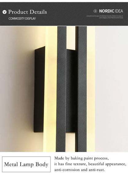 BowLift Modern LED Wall Lamp – Black & Gold Acrylic Accent Light for Elegant Room Décor
