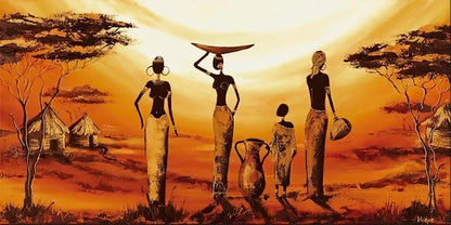 LZINA™ | Plus Sizes Abstract African Woman Canvas Painting