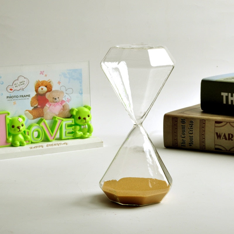 LZINA™ | 5–60 Minute diamond hourglass, hourglass, hourglass, children's gift, hourglass, home decoration, available in multiple color options