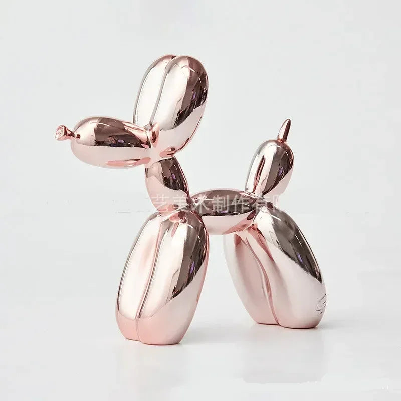 LZINA™ | Nordic Balloon Dog Sculpture Resin Animal Ornament Art Sculptures and Figures Craft Home Decoration Room Desktop Accessories